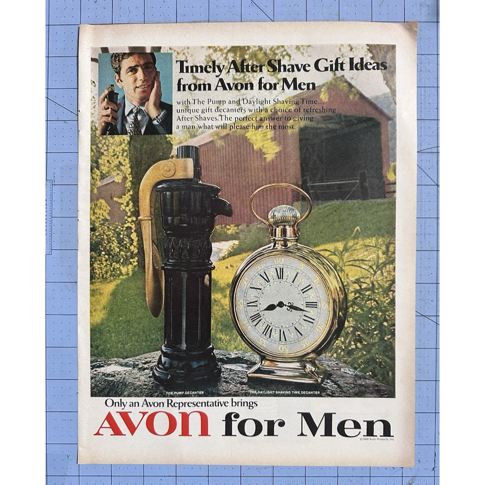 1968 Print Ad Avon For Men Promo